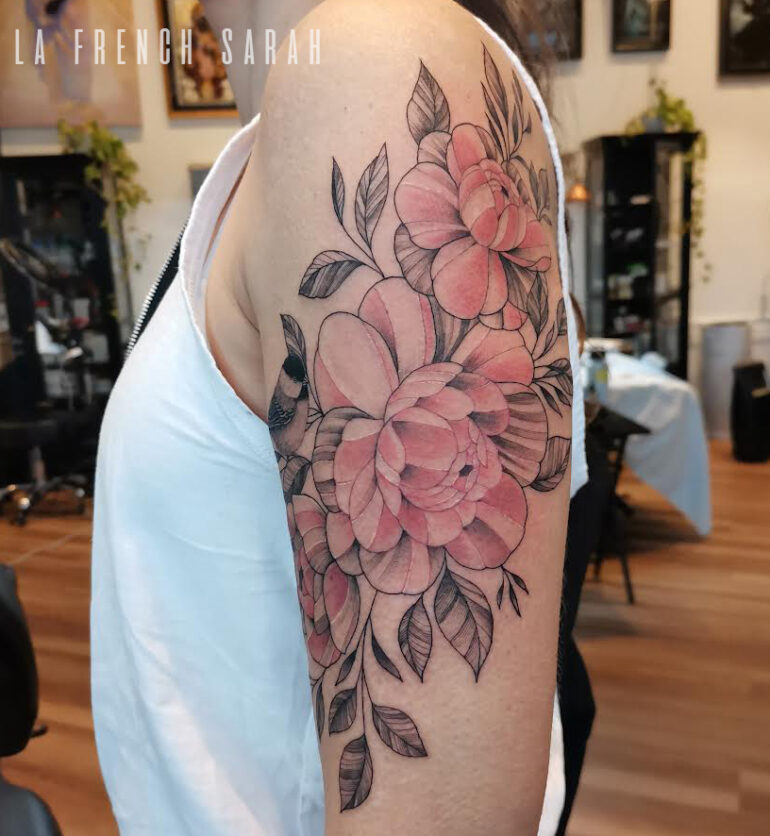 french flowers tattoos